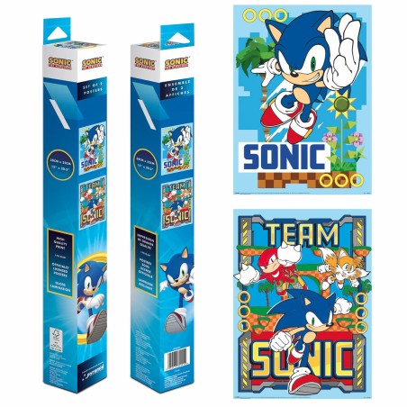 Set de 2 Chibi poster - Sonic - Sonic the Hedgehog - roulé filmé