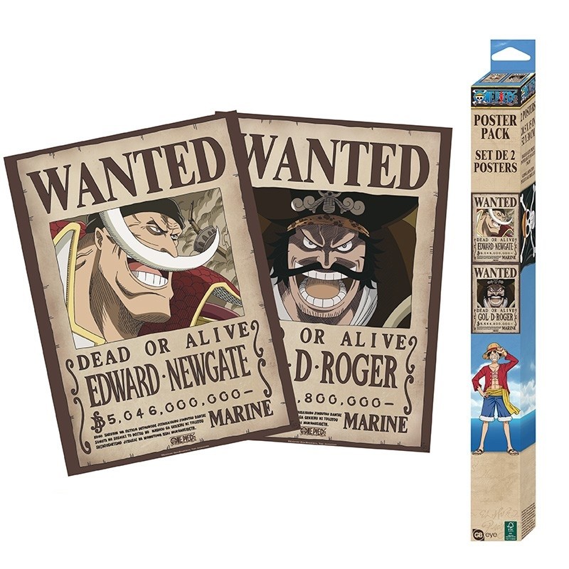 Set 2 Chibi Poster - Wanted Roger & Newgate - One Piece