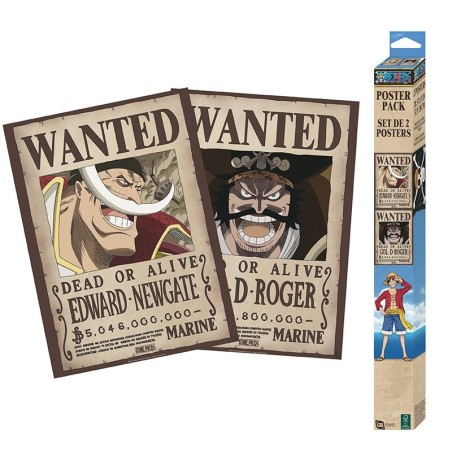 Set 2 Chibi Poster - Wanted Roger & Newgate - One Piece