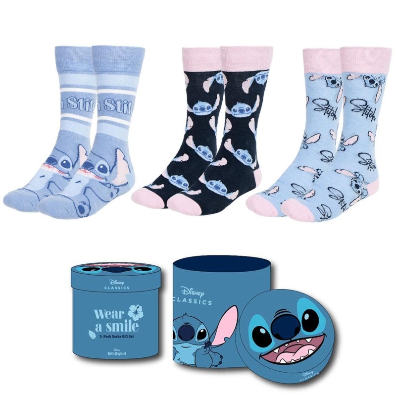 Set de 3 Paires de Chaussettes - Boite Chill - Lilo & Stitch - 36/43 