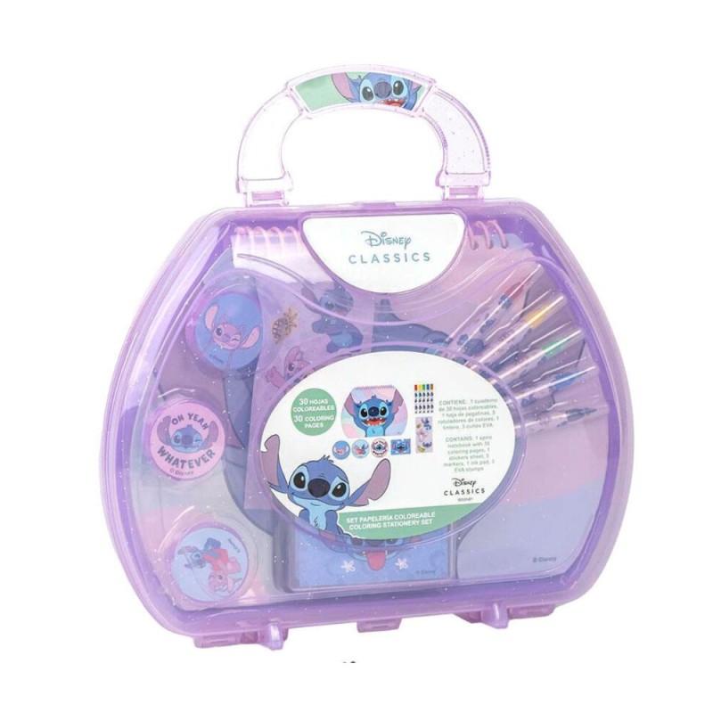 Set de Papeterie - Malette de Coloriage Stitch - Lilo et Stitch - 14 