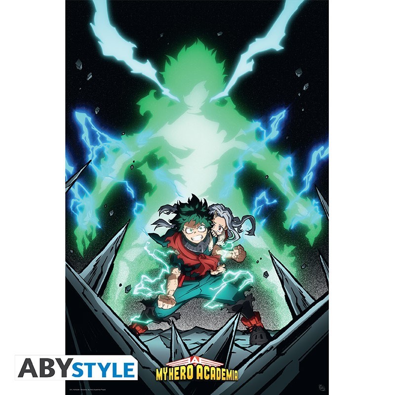 Poster - Eri et Izuku - My Hero Academia - Roulé et filmé