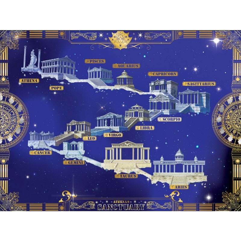 Golden Poster - Sanctuaires - Saint Seiya