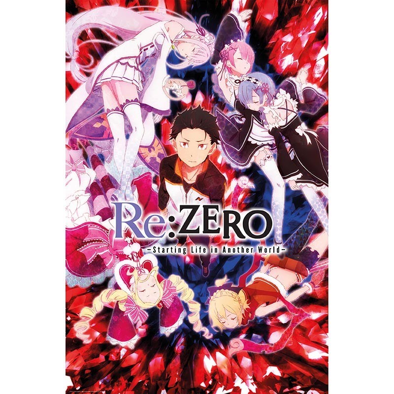 Poster - Re: Zero - Groupe - roulé filmé (91.5x61)