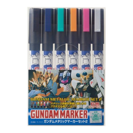 Set 6 Marqueurs - Metallic set 2 - Gundam