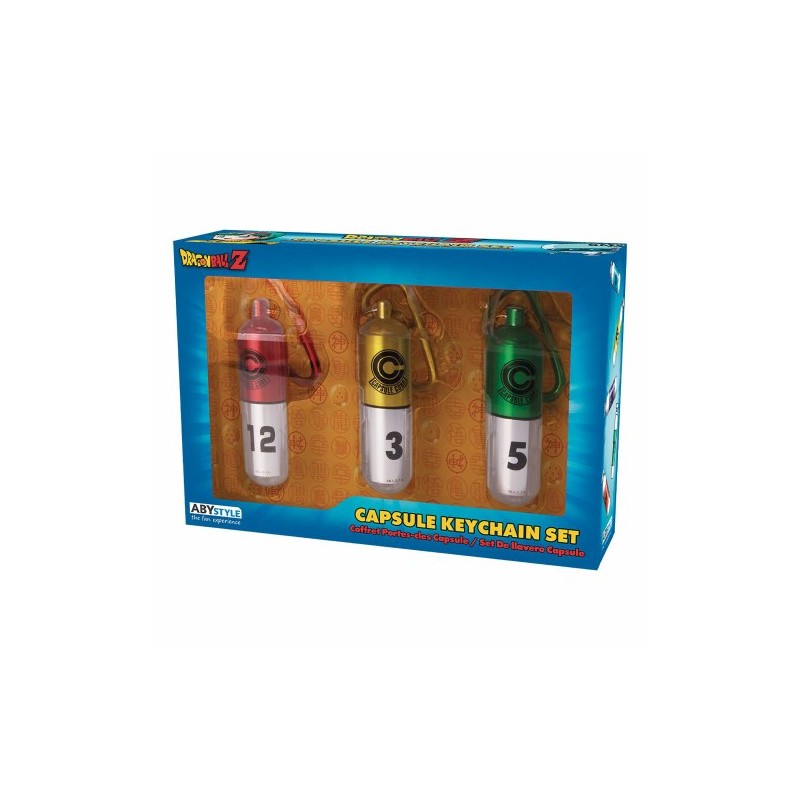Set de Porte-Clef 3D Aluminium - Capsule Corp. - Dragon Ball