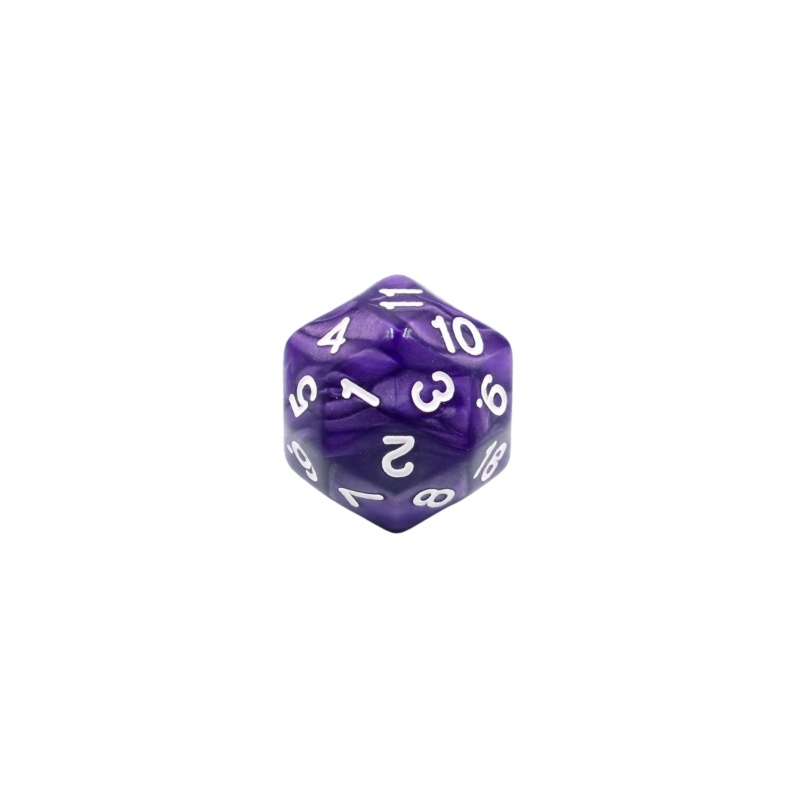 Dé à 30 faces - Violet perle