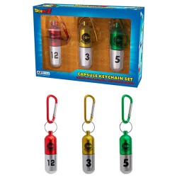 Set de Porte-Clef 3D Aluminium - Capsule Corp. - Dragon Ball