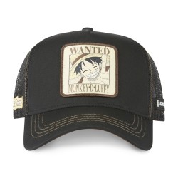 Casquette Trucker - Wanted Luffy (Noir) - One Piece - U Unisexe 