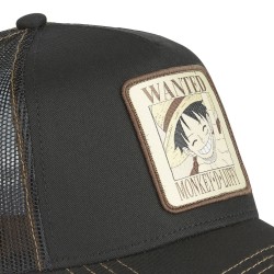 Casquette Trucker - Wanted Luffy (Noir) - One Piece - U Unisexe 