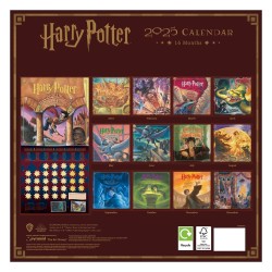 Calendrier 2025 - Illustrations livres - Harry Potter