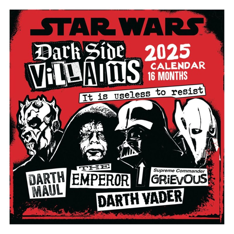Calendrier 2025 - Villains - Star Wars