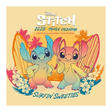 Calendrier familial 2025 - Vintage Stitch & Angel - Lilo & Stitch