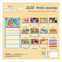 Calendrier familial 2025 - Vintage Stitch & Angel - Lilo & Stitch