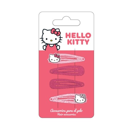 Set de 4 Barrettes Pailletées - Hello Kitty - Hello Kitty