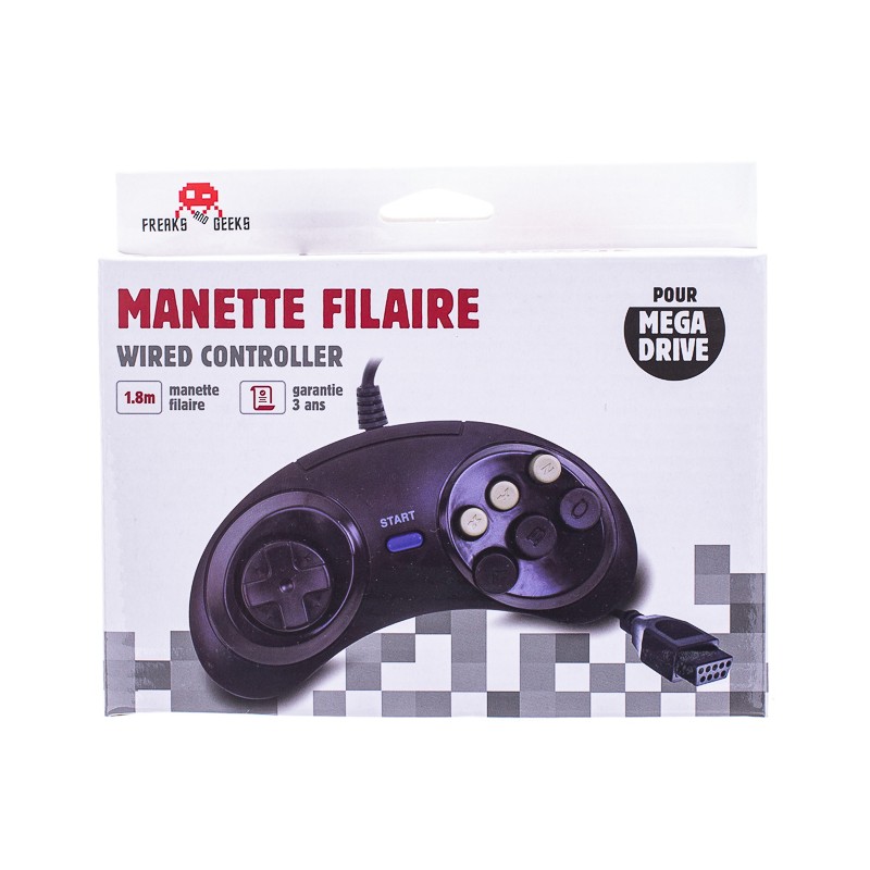 Manette Filaire - MegaDrive - Noir