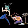 T-shirt - okiWoki - Le Lièvre et la Tortue selon Akira Toriyama !! - Dragon Ball - Fond Noir - L Homme 