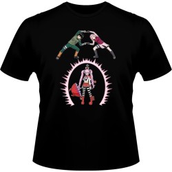 T-shirt - okiWoki - Fusion No Jutsu !! - Naruto / One Piece - Fond Noir - M Homme 