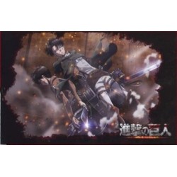 Drapeaux - Eren et Levi Dos à dos - Attack On Titan - 170x110cm - Unisexe 