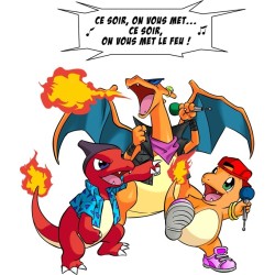Mug - okiWoki - Ce soir, on vous met le Feu ! - Pokemon - Fond Orange