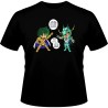 T-shirt - okiWoki - Papier, Caillou, Ciseau, Puits... 1,2,3 - Saint Seiya - Fond Noir - L Homme 
