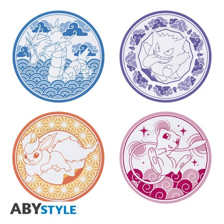 Assiettes - Style japonais - Pokemon - set de 4 assiettes