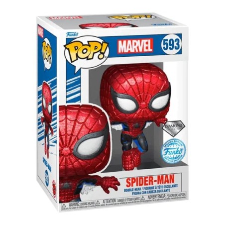 Spiderman - Spider-Man (593) - POP Marvel - Exclusive - Diamond