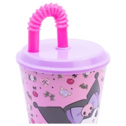 Gobelet avec Paille - Kuromi Cherry & Spoon - Sanrio