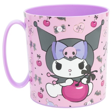 Mug Plastique - Kuromi Cherry & Spoon - Sanrio