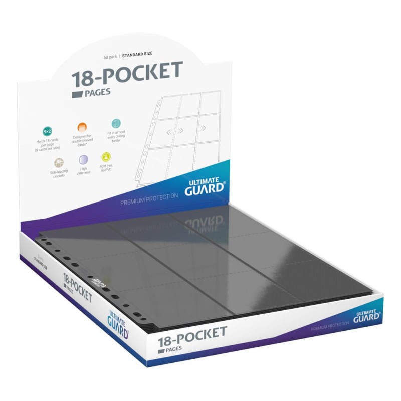 Pages Classeur Side-Loading - 18-Pocket (50ct) - Noir