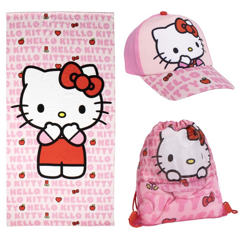Set de Plage - Linge et Casquette - Kitty - Sanrio