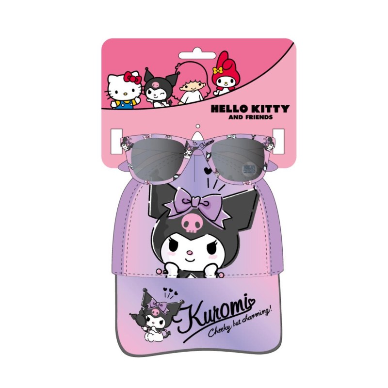 Set Casquette Baseball & Lunettes Enfant - Kuromi - Sanrio - Unisexe 