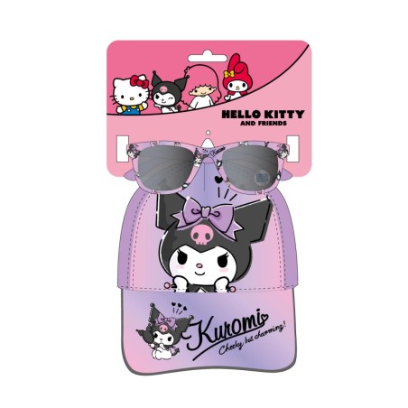 Set Casquette Baseball & Lunettes Enfant - Kuromi - Sanrio - Unisexe 