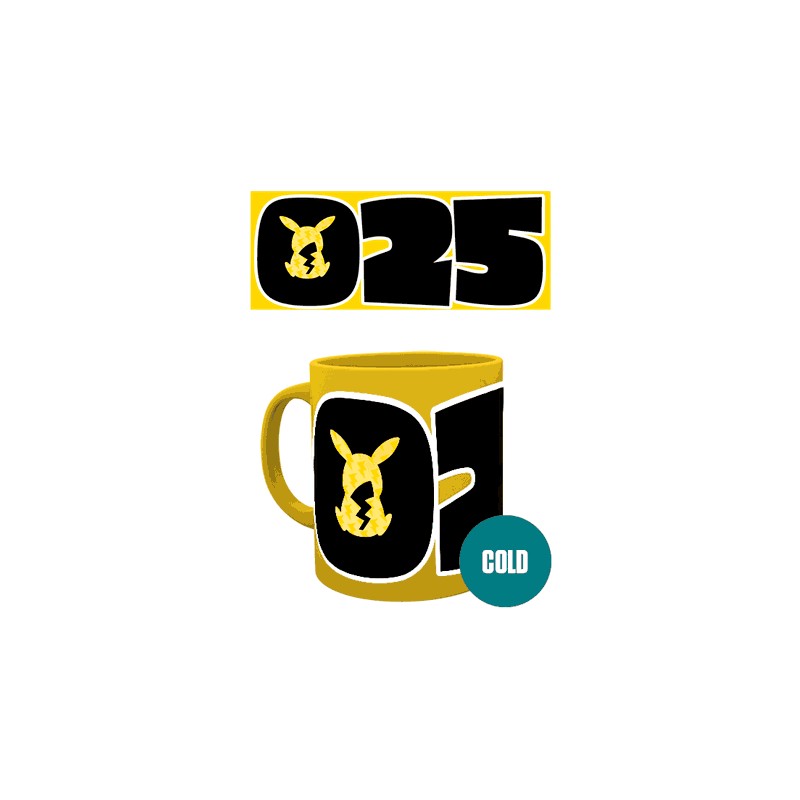 Mug - Thermo Réactif - Pikachu 25 - Pokemon