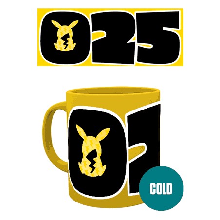 Mug - Thermo Réactif - Pikachu 25 - Pokemon