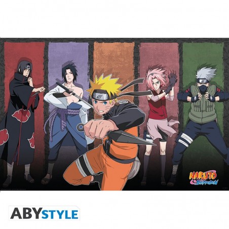 Poster - Naruto et alliés - Naruto Shippuden - Roulé et filmé