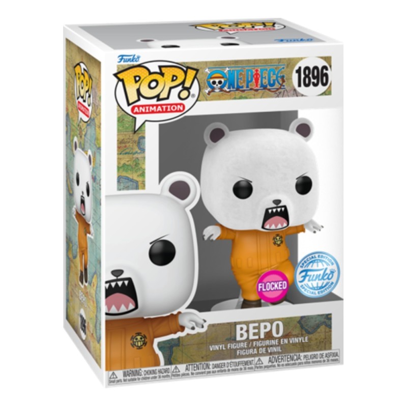 Bepo (Flocked) - One Piece (1896) - POP Animation - Exclusive