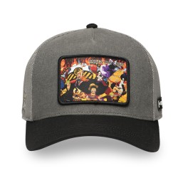 Casquette Trucker Premium - Straw Hat Crew (Noir/Gris) - One Piece - U Unisexe 