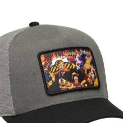 Casquette Trucker Premium - Straw Hat Crew (Noir/Gris) - One Piece - U Unisexe 