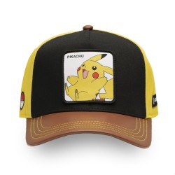 Casquette Baseball - Hello Pikachu (PU Marron/Noir) - Pokemon - U Unisexe 