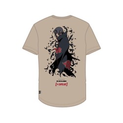 T-shirt - Itachi Uchiha & Crows (Beige) - Naruto Shippuden - M Unisexe 