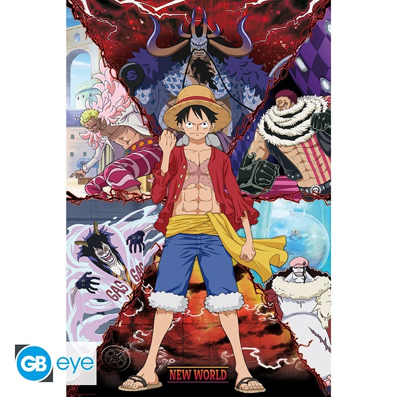 Poster - Luffy vs Nouveau Monde - One Piece - Roulé et filmé