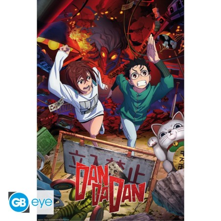 Poster - Momo et Okarun - Dan Da Dan - Roulé et filmé