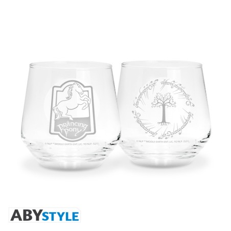 Pack de 2 - Verres - Le Poney Fringuant & Le Gondor - Le Seigneur des Anneaux