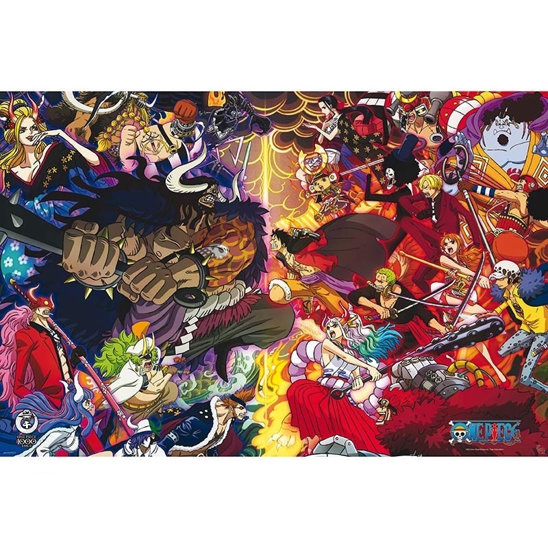 Poster - 1000 logs Combat Final - One Piece - Roulé et filmé