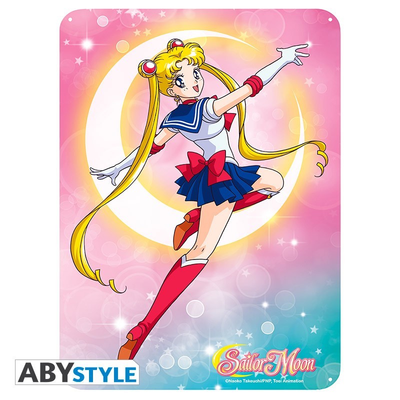 Plaque Métallique - Attaque lunaire - Sailor Moon (28x38)