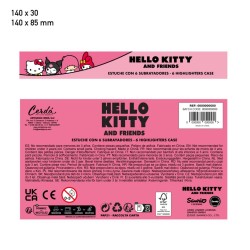 Set de Stylo - 4 feutres fluo - Hello Kitty