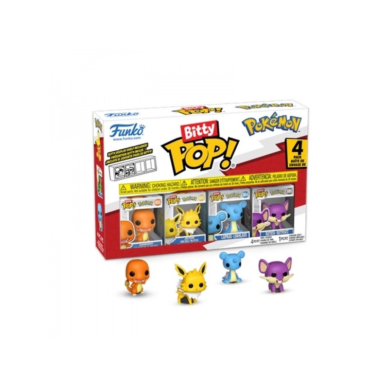 Pack de 4 - Salamèche - Pokemon - Bitty POP