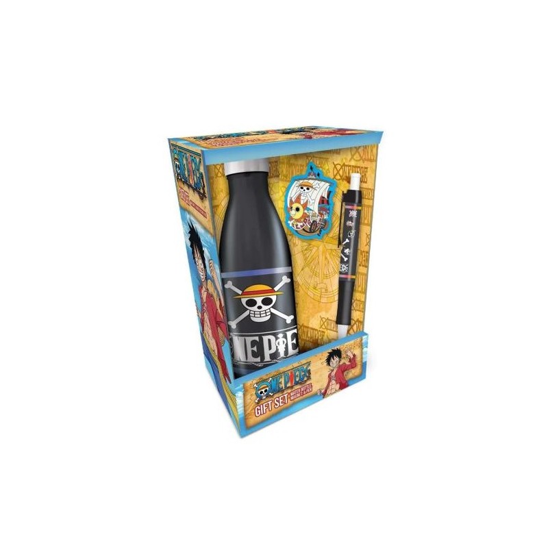 Incomplet - Gift Pack - Bouteille noire + Stylo + Porte-clefs - One Piece 