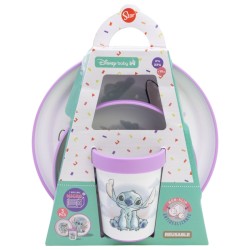 Set de vaisselle antidérapante - Cuddle Me - Lilo & Stitch